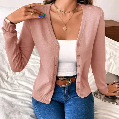 Alette | Strickpulli mit Knopfleiste für Frauen