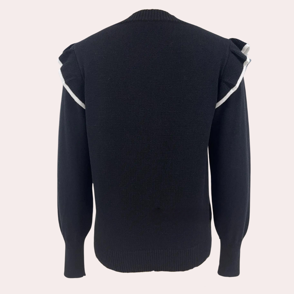 Sofia | Bequemer Damen-Pullover mit Rüschen