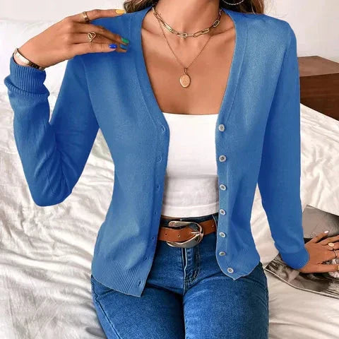 Alette | Strickpulli mit Knopfleiste für Frauen