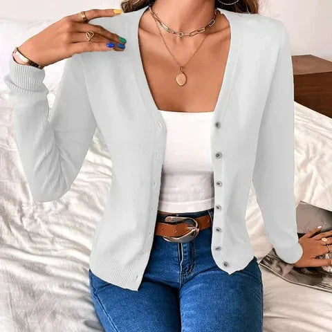 Alette | Strickpulli mit Knopfleiste für Frauen