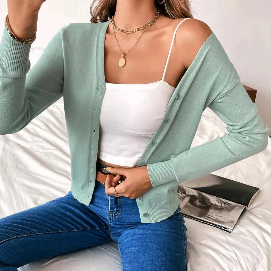 Alette | Strickpulli mit Knopfleiste für Frauen