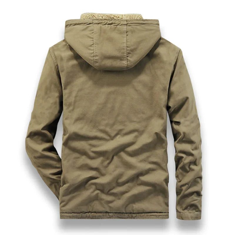 Iskander | Herren-Winterjacken mit Kapuze und dickem Cargo-Stil