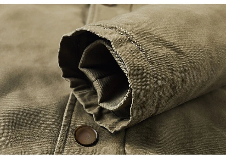 Iskander | Herren-Winterjacken mit Kapuze und dickem Cargo-Stil